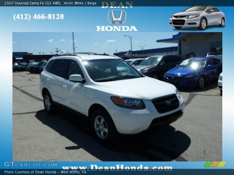 Arctic White / Beige 2007 Hyundai Santa Fe GLS 4WD