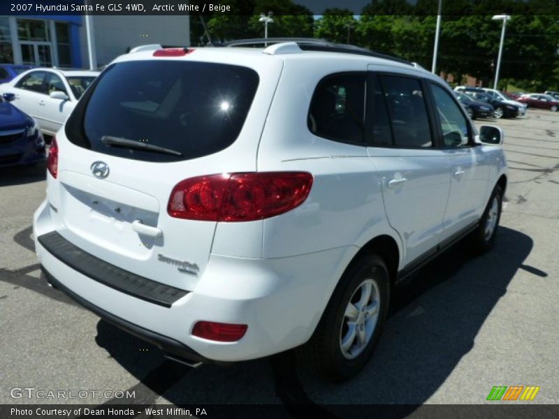 Arctic White / Beige 2007 Hyundai Santa Fe GLS 4WD