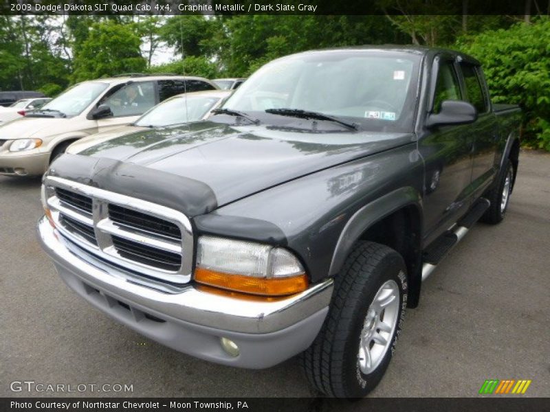 Graphite Metallic / Dark Slate Gray 2003 Dodge Dakota SLT Quad Cab 4x4