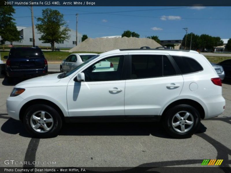 Arctic White / Beige 2007 Hyundai Santa Fe GLS 4WD