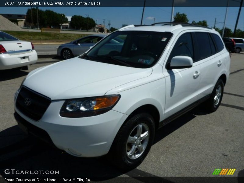 Arctic White / Beige 2007 Hyundai Santa Fe GLS 4WD
