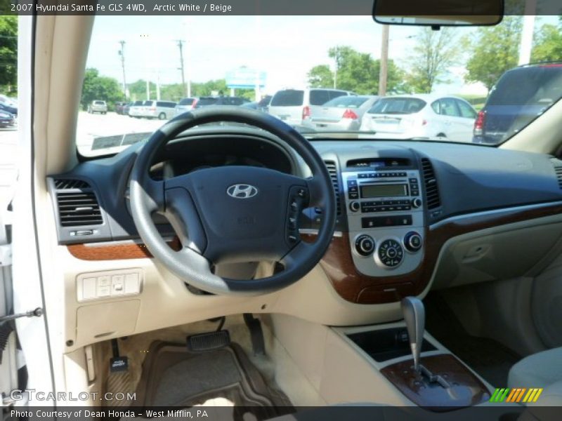 Arctic White / Beige 2007 Hyundai Santa Fe GLS 4WD