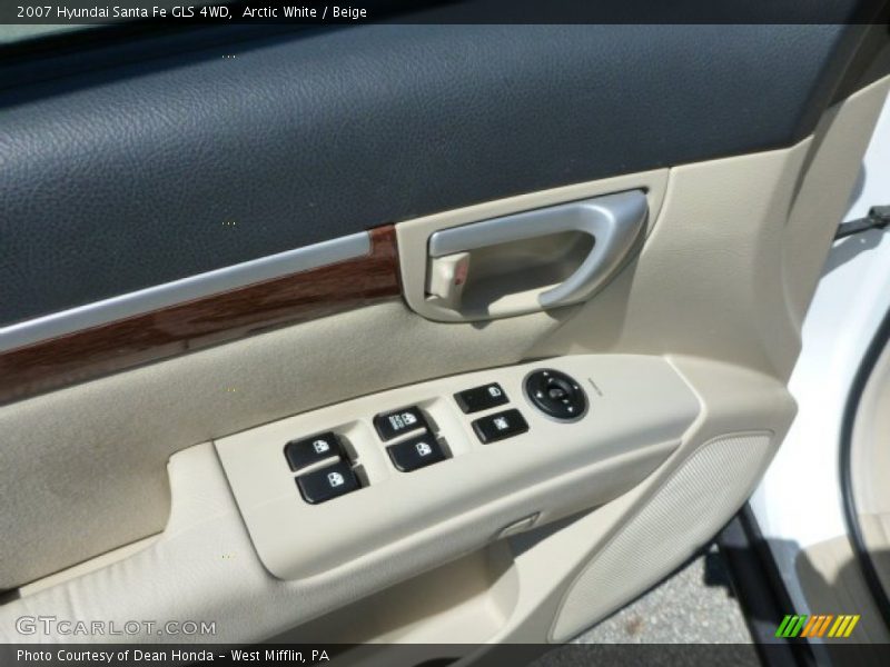 Arctic White / Beige 2007 Hyundai Santa Fe GLS 4WD