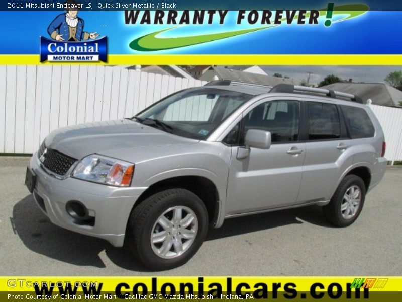 Quick Silver Metallic / Black 2011 Mitsubishi Endeavor LS
