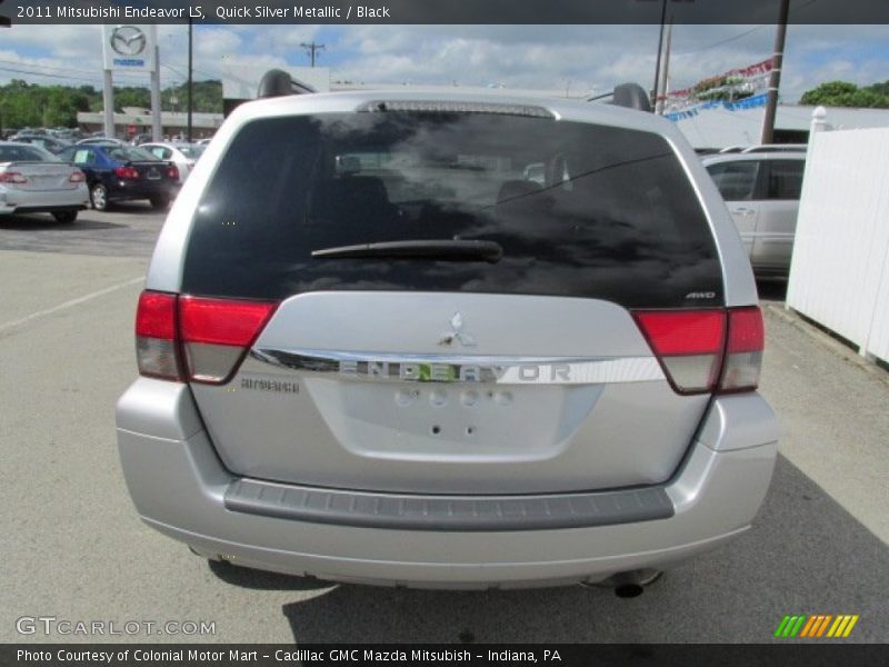 Quick Silver Metallic / Black 2011 Mitsubishi Endeavor LS