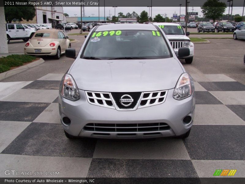 Silver Ice Metallic / Gray 2011 Nissan Rogue S AWD