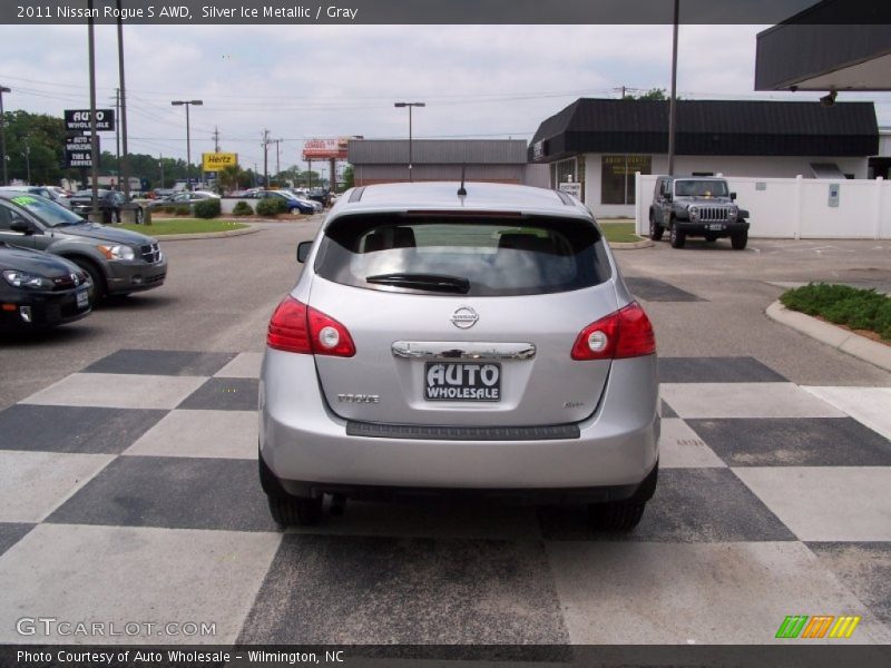 Silver Ice Metallic / Gray 2011 Nissan Rogue S AWD