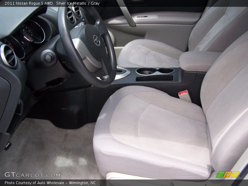 Silver Ice Metallic / Gray 2011 Nissan Rogue S AWD