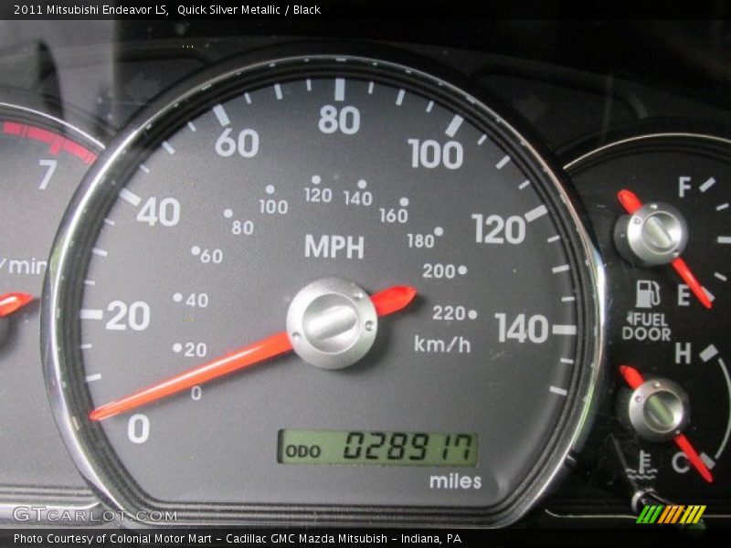 Quick Silver Metallic / Black 2011 Mitsubishi Endeavor LS