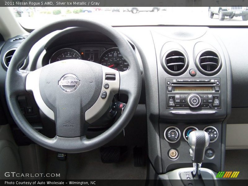 Silver Ice Metallic / Gray 2011 Nissan Rogue S AWD