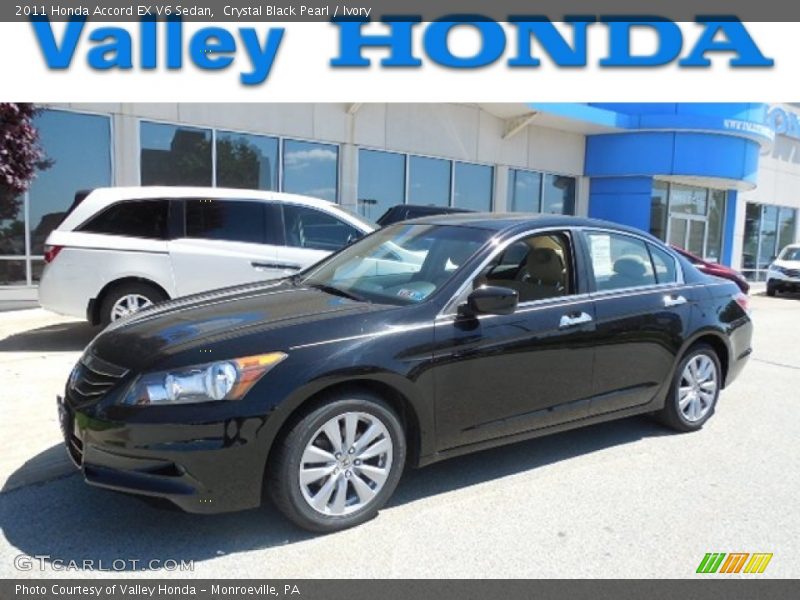 Crystal Black Pearl / Ivory 2011 Honda Accord EX V6 Sedan