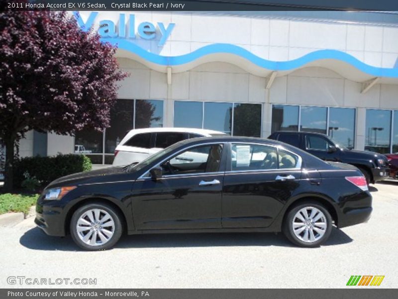 Crystal Black Pearl / Ivory 2011 Honda Accord EX V6 Sedan