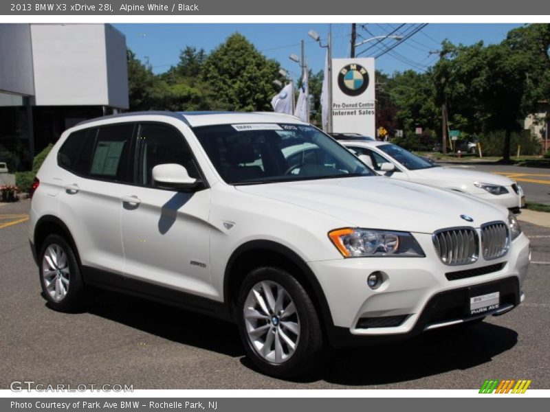 Alpine White / Black 2013 BMW X3 xDrive 28i