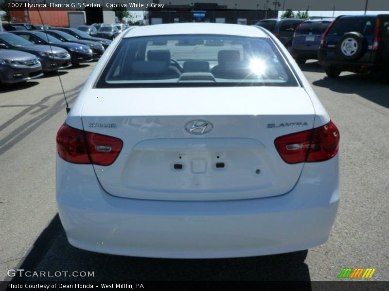 Captiva White / Gray 2007 Hyundai Elantra GLS Sedan