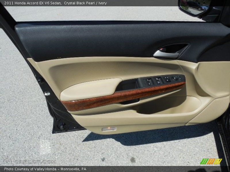 Crystal Black Pearl / Ivory 2011 Honda Accord EX V6 Sedan