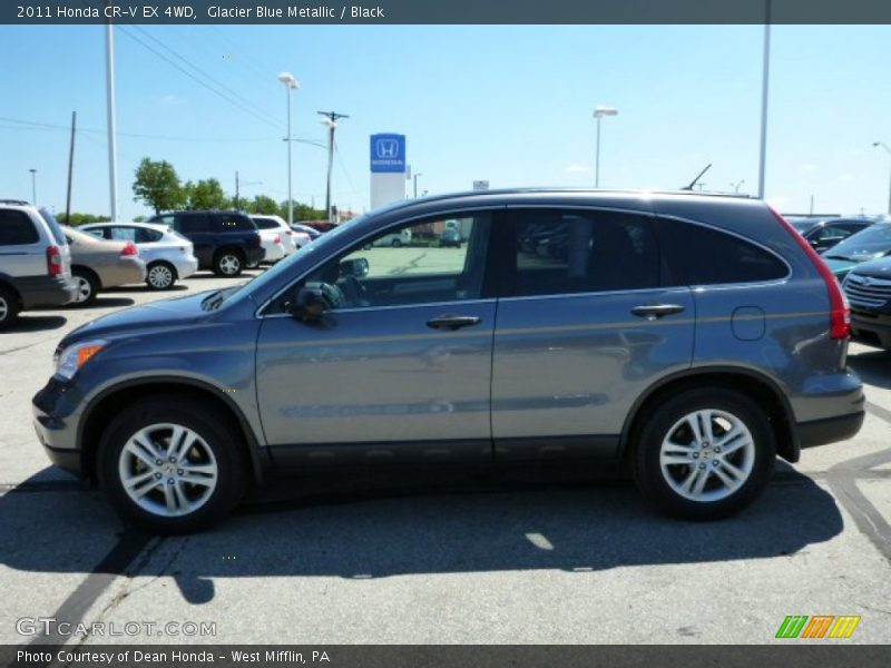 Glacier Blue Metallic / Black 2011 Honda CR-V EX 4WD