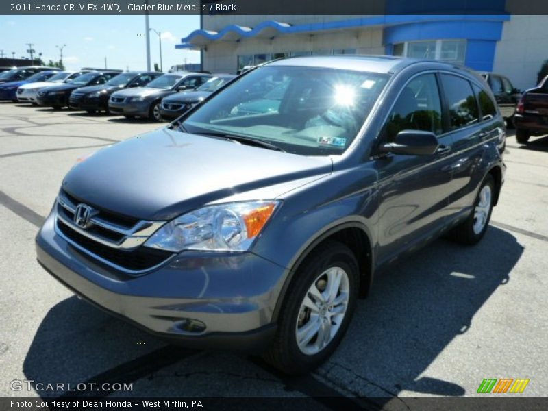 Glacier Blue Metallic / Black 2011 Honda CR-V EX 4WD