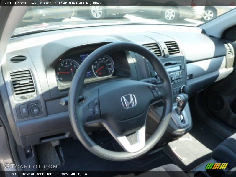 Glacier Blue Metallic / Black 2011 Honda CR-V EX 4WD