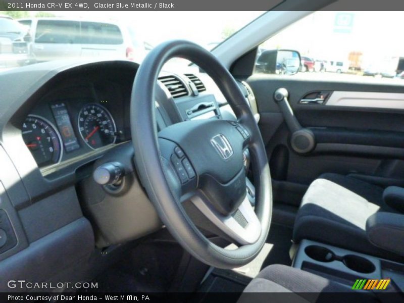 Glacier Blue Metallic / Black 2011 Honda CR-V EX 4WD