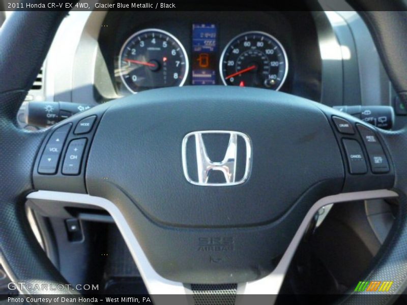 Glacier Blue Metallic / Black 2011 Honda CR-V EX 4WD