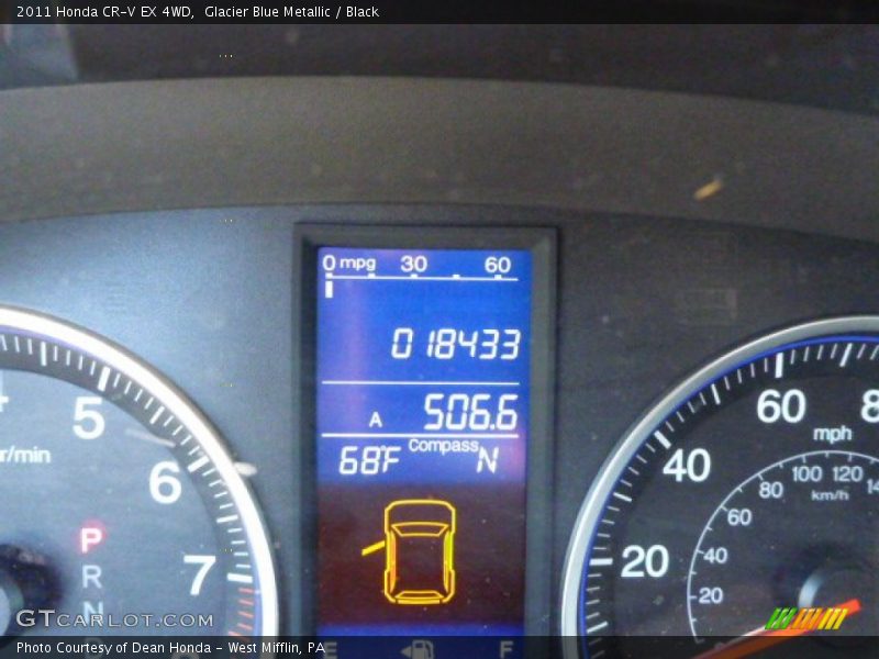 Glacier Blue Metallic / Black 2011 Honda CR-V EX 4WD