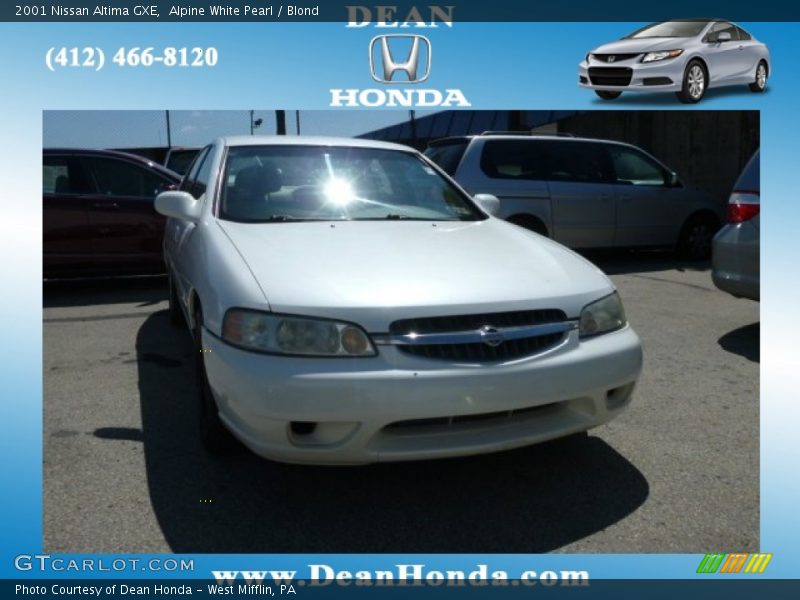 Alpine White Pearl / Blond 2001 Nissan Altima GXE
