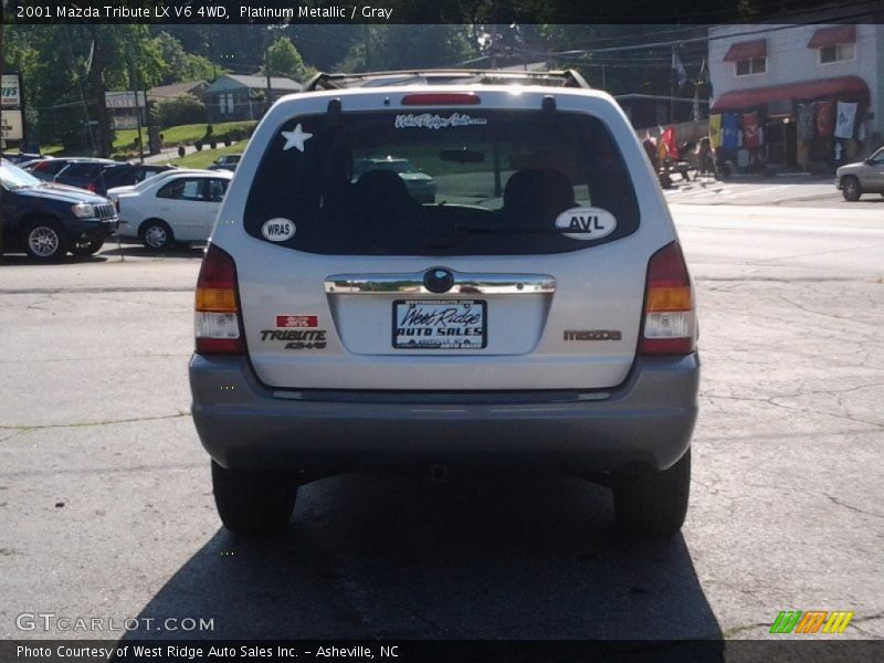 Platinum Metallic / Gray 2001 Mazda Tribute LX V6 4WD