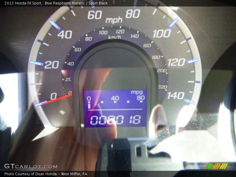 Blue Raspberry Metallic / Sport Black 2013 Honda Fit Sport