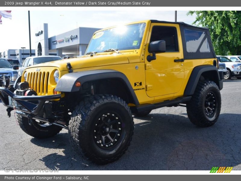 Detonator Yellow / Dark Slate Gray/Medium Slate Gray 2009 Jeep Wrangler X 4x4