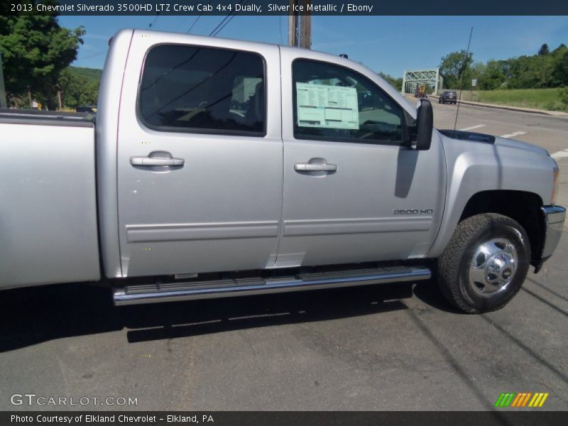Silver Ice Metallic / Ebony 2013 Chevrolet Silverado 3500HD LTZ Crew Cab 4x4 Dually