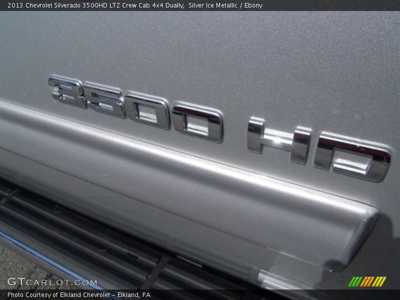 Silver Ice Metallic / Ebony 2013 Chevrolet Silverado 3500HD LTZ Crew Cab 4x4 Dually