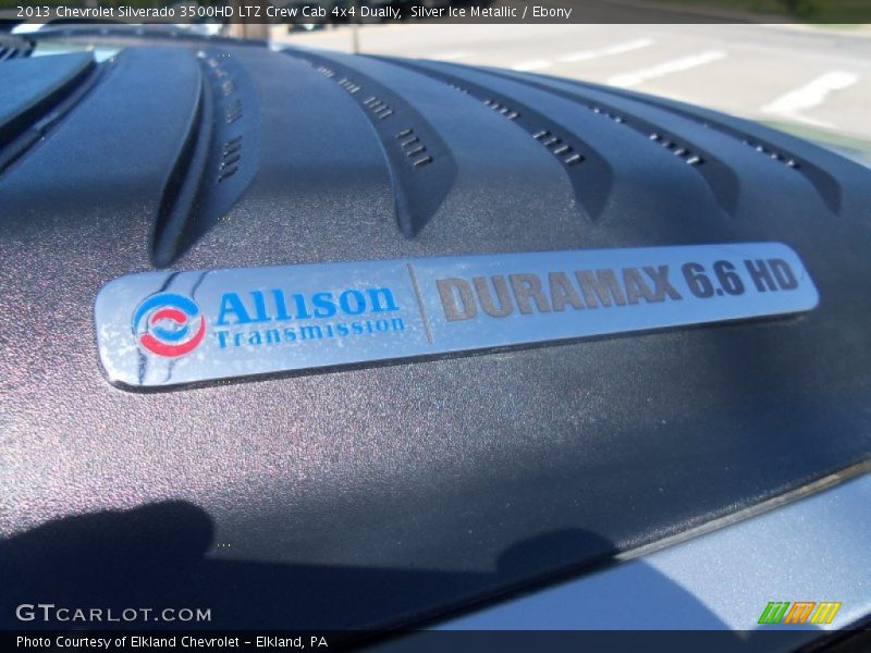 Silver Ice Metallic / Ebony 2013 Chevrolet Silverado 3500HD LTZ Crew Cab 4x4 Dually