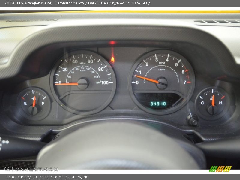Detonator Yellow / Dark Slate Gray/Medium Slate Gray 2009 Jeep Wrangler X 4x4