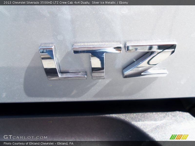 Silver Ice Metallic / Ebony 2013 Chevrolet Silverado 3500HD LTZ Crew Cab 4x4 Dually