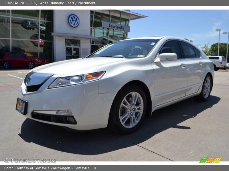 White Diamond Pearl / Parchment 2009 Acura TL 3.5