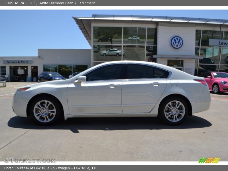 White Diamond Pearl / Parchment 2009 Acura TL 3.5