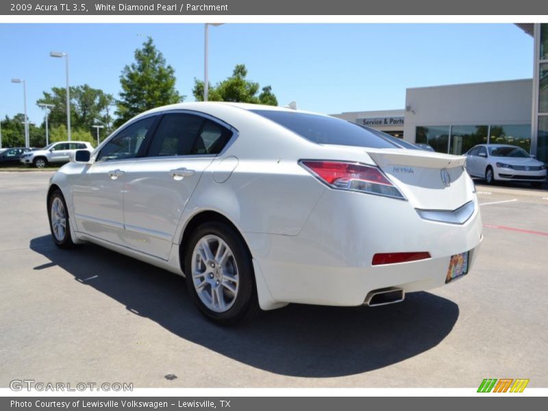 White Diamond Pearl / Parchment 2009 Acura TL 3.5