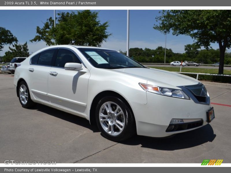 White Diamond Pearl / Parchment 2009 Acura TL 3.5