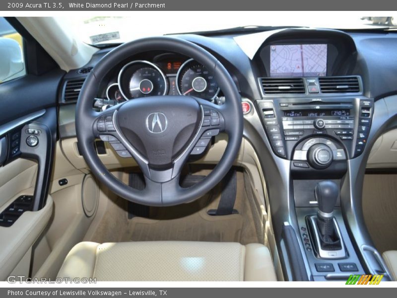 White Diamond Pearl / Parchment 2009 Acura TL 3.5