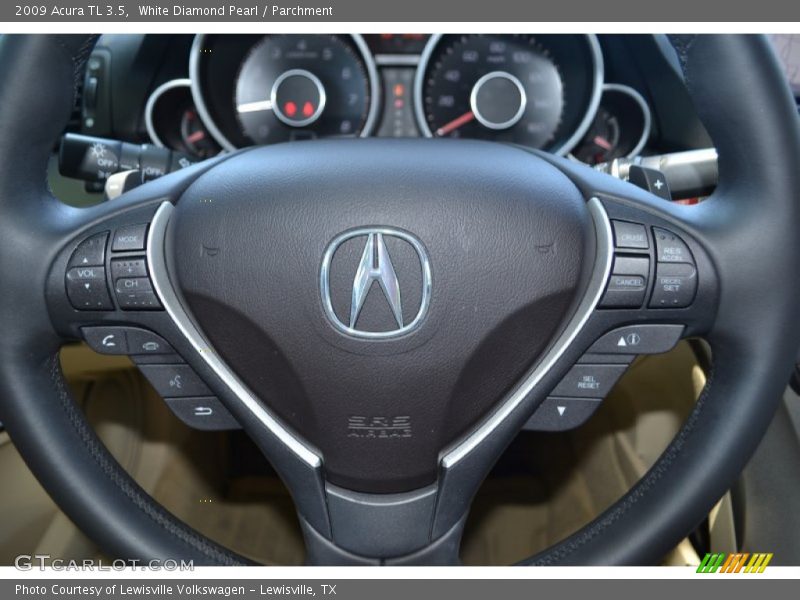 White Diamond Pearl / Parchment 2009 Acura TL 3.5