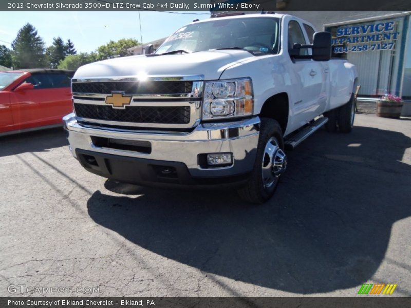 Summit White / Ebony 2013 Chevrolet Silverado 3500HD LTZ Crew Cab 4x4 Dually