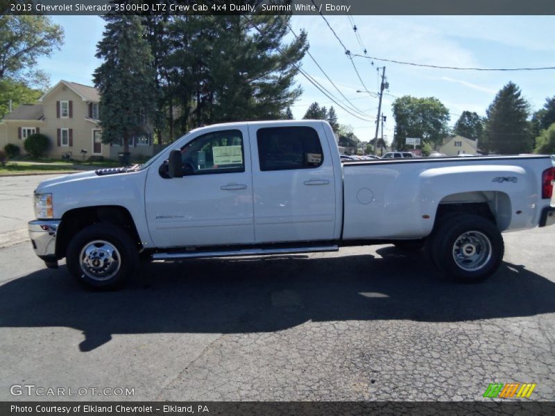 Summit White / Ebony 2013 Chevrolet Silverado 3500HD LTZ Crew Cab 4x4 Dually
