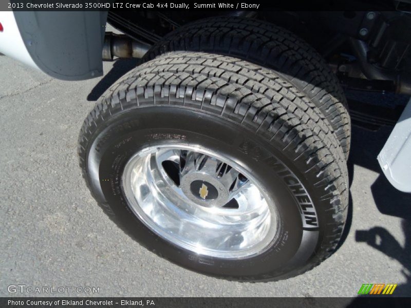 Summit White / Ebony 2013 Chevrolet Silverado 3500HD LTZ Crew Cab 4x4 Dually