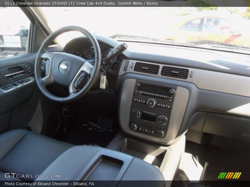 Summit White / Ebony 2013 Chevrolet Silverado 3500HD LTZ Crew Cab 4x4 Dually