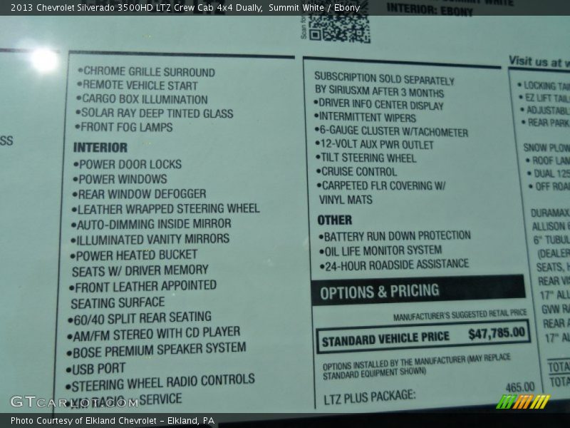 Summit White / Ebony 2013 Chevrolet Silverado 3500HD LTZ Crew Cab 4x4 Dually