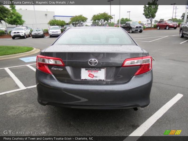 Magnetic Gray Metallic / Ash 2013 Toyota Camry L