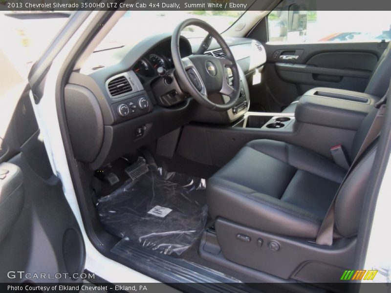Summit White / Ebony 2013 Chevrolet Silverado 3500HD LTZ Crew Cab 4x4 Dually