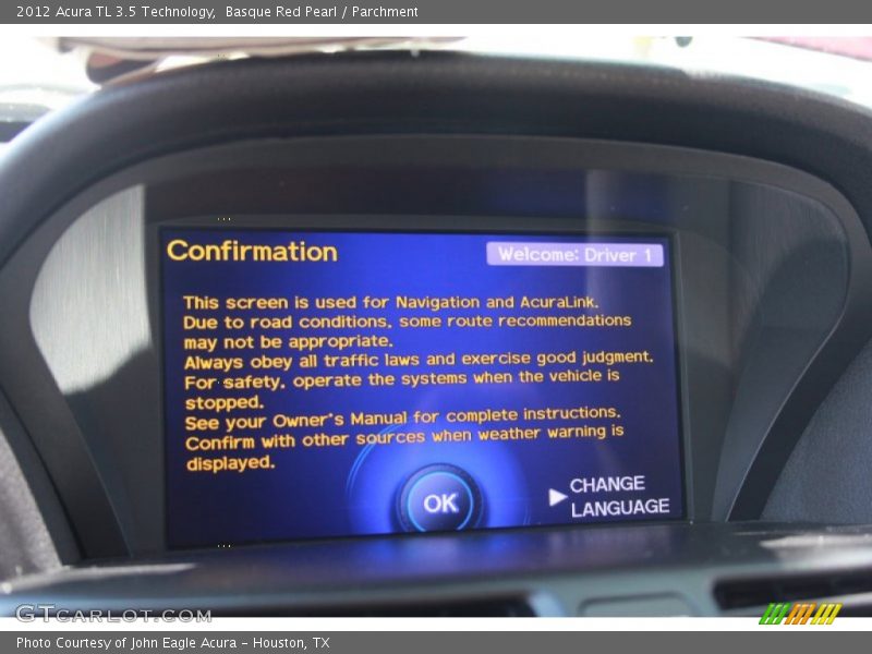 Basque Red Pearl / Parchment 2012 Acura TL 3.5 Technology