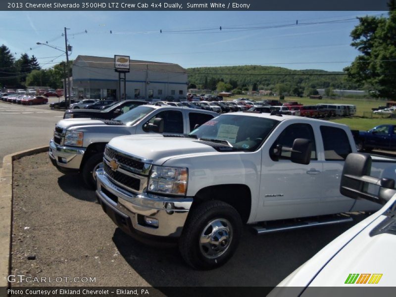 Summit White / Ebony 2013 Chevrolet Silverado 3500HD LTZ Crew Cab 4x4 Dually
