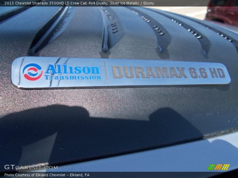 Silver Ice Metallic / Ebony 2013 Chevrolet Silverado 3500HD LT Crew Cab 4x4 Dually